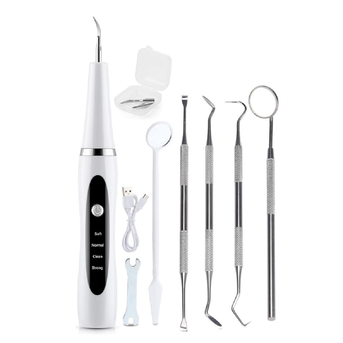 HANNEA Dental Floss for Teeth Cleaner Professional Household Electric Teeth Cleaning Kit Dental Care, Teeth Stain Remover, Remove Calculus, Clean Crevice Between Teeth HANNEA Dental Floss for Teeth Cleaner Professional Household Electric Teeth Cleaning Kit Dental Care, Teeth Stain Remover, Remove Calculus, Clean Crevice Between Teeth